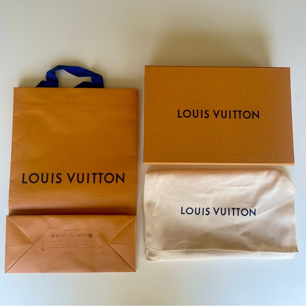 Louis Vuitton box, dust bag and paper bag